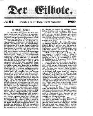 Der Eilbote Donnerstag 29. November 1860