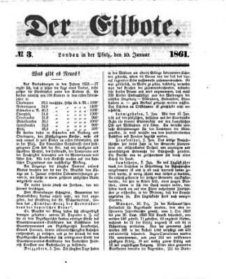 Der Eilbote Donnerstag 10. Januar 1861