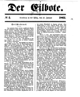 Der Eilbote Donnerstag 17. Januar 1861