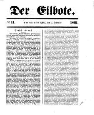 Der Eilbote Donnerstag 7. Februar 1861