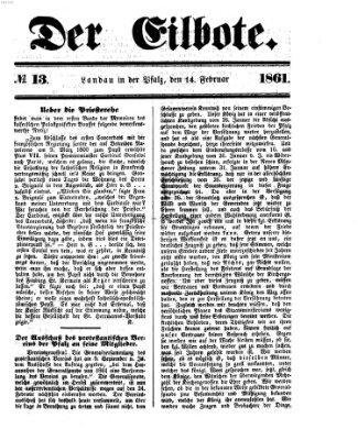 Der Eilbote Donnerstag 14. Februar 1861