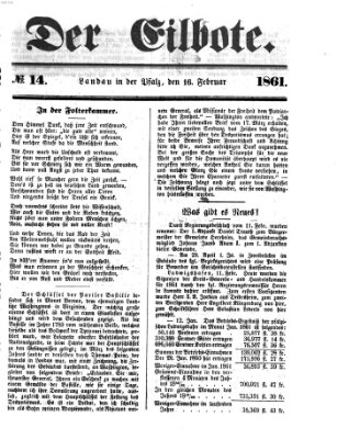 Der Eilbote Samstag 16. Februar 1861