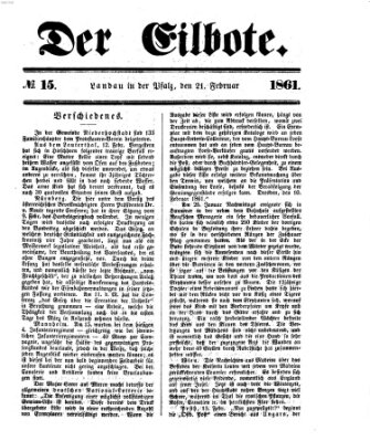 Der Eilbote Donnerstag 21. Februar 1861