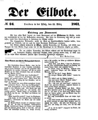 Der Eilbote Samstag 23. März 1861