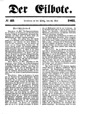 Der Eilbote Donnerstag 23. Mai 1861