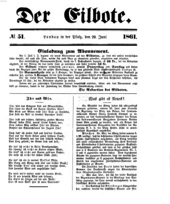 Der Eilbote Samstag 29. Juni 1861