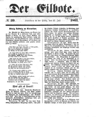 Der Eilbote Samstag 27. Juli 1861