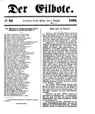 Der Eilbote Samstag 3. August 1861