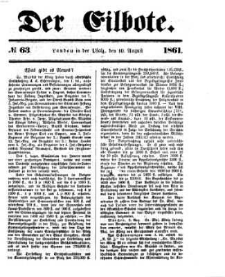 Der Eilbote Samstag 10. August 1861