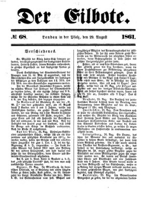 Der Eilbote Donnerstag 29. August 1861