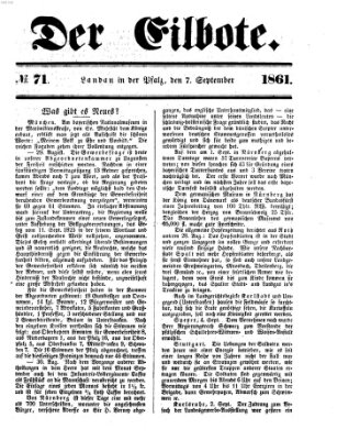 Der Eilbote Samstag 7. September 1861