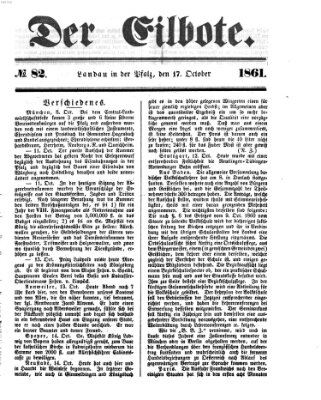 Der Eilbote Donnerstag 17. Oktober 1861