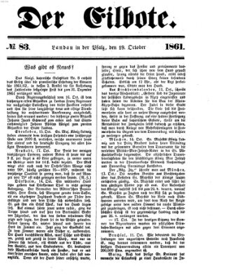 Der Eilbote Samstag 19. Oktober 1861