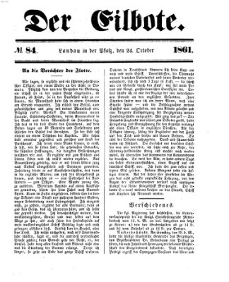 Der Eilbote Donnerstag 24. Oktober 1861