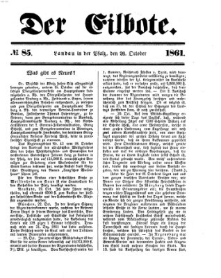 Der Eilbote Samstag 26. Oktober 1861