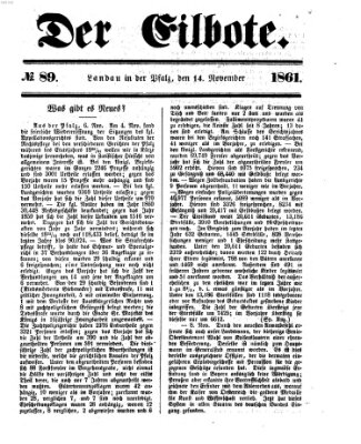 Der Eilbote Donnerstag 14. November 1861