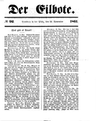 Der Eilbote Samstag 23. November 1861