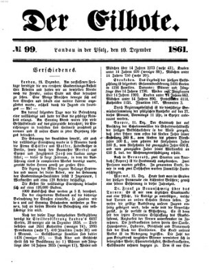 Der Eilbote Donnerstag 19. Dezember 1861