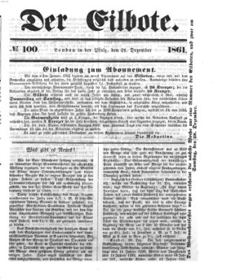 Der Eilbote Samstag 21. Dezember 1861