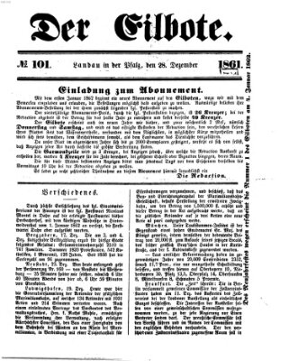 Der Eilbote Samstag 28. Dezember 1861