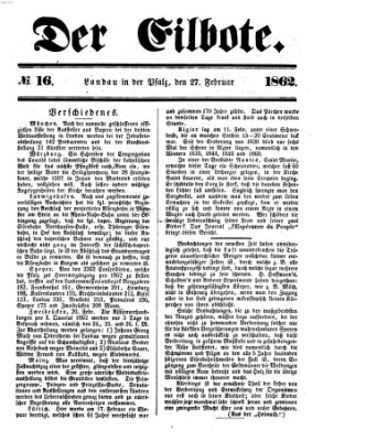 Der Eilbote Donnerstag 27. Februar 1862