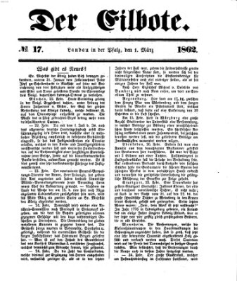 Der Eilbote Samstag 1. März 1862