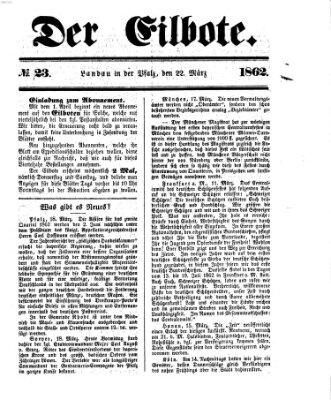 Der Eilbote Samstag 22. März 1862