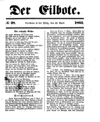 Der Eilbote Donnerstag 10. April 1862