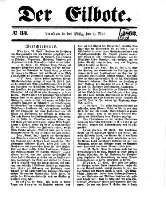 Der Eilbote Donnerstag 1. Mai 1862