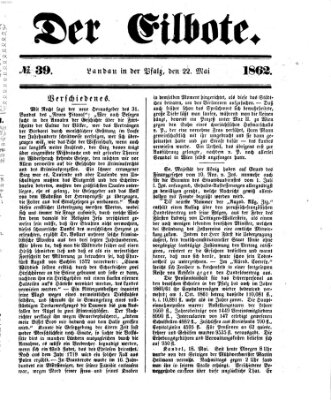 Der Eilbote Donnerstag 22. Mai 1862