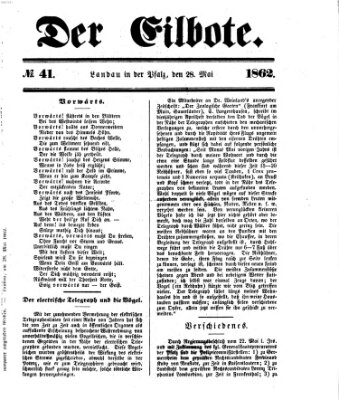 Der Eilbote Mittwoch 28. Mai 1862