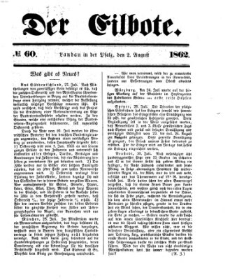 Der Eilbote Samstag 2. August 1862