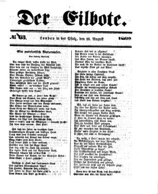 Der Eilbote Samstag 16. August 1862