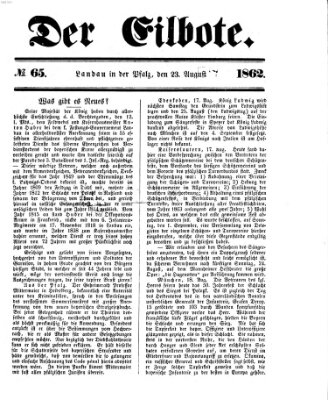 Der Eilbote Samstag 23. August 1862