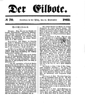 Der Eilbote Donnerstag 11. September 1862