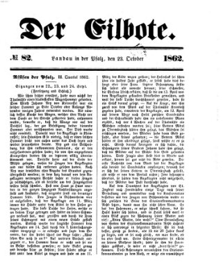 Der Eilbote Donnerstag 23. Oktober 1862