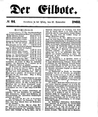 Der Eilbote Donnerstag 27. November 1862