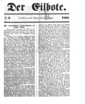 Der Eilbote Samstag 10. Januar 1863