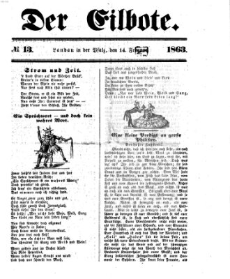 Der Eilbote Samstag 14. Februar 1863