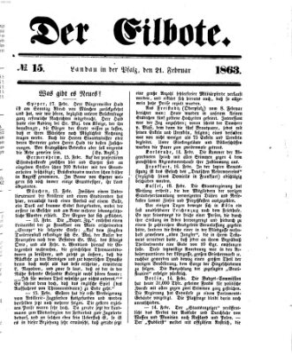 Der Eilbote Samstag 21. Februar 1863