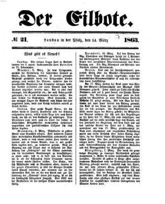 Der Eilbote Samstag 14. März 1863