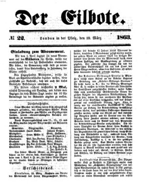 Der Eilbote Donnerstag 19. März 1863