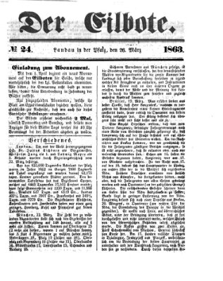 Der Eilbote Donnerstag 26. März 1863