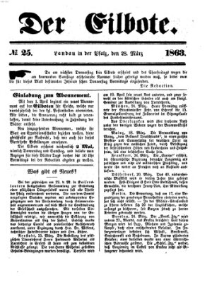 Der Eilbote Samstag 28. März 1863