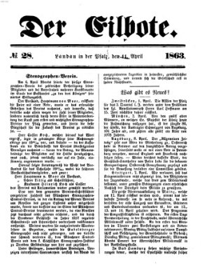 Der Eilbote Samstag 11. April 1863