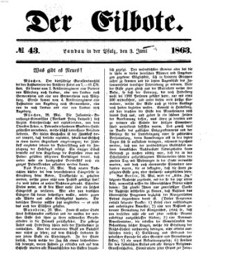 Der Eilbote Mittwoch 3. Juni 1863