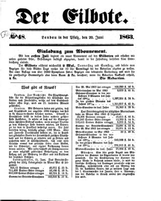 Der Eilbote Samstag 20. Juni 1863