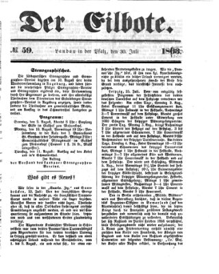 Der Eilbote Donnerstag 30. Juli 1863