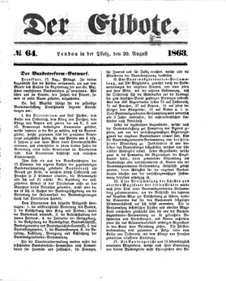 Der Eilbote Donnerstag 20. August 1863