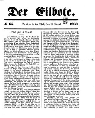 Der Eilbote Samstag 22. August 1863